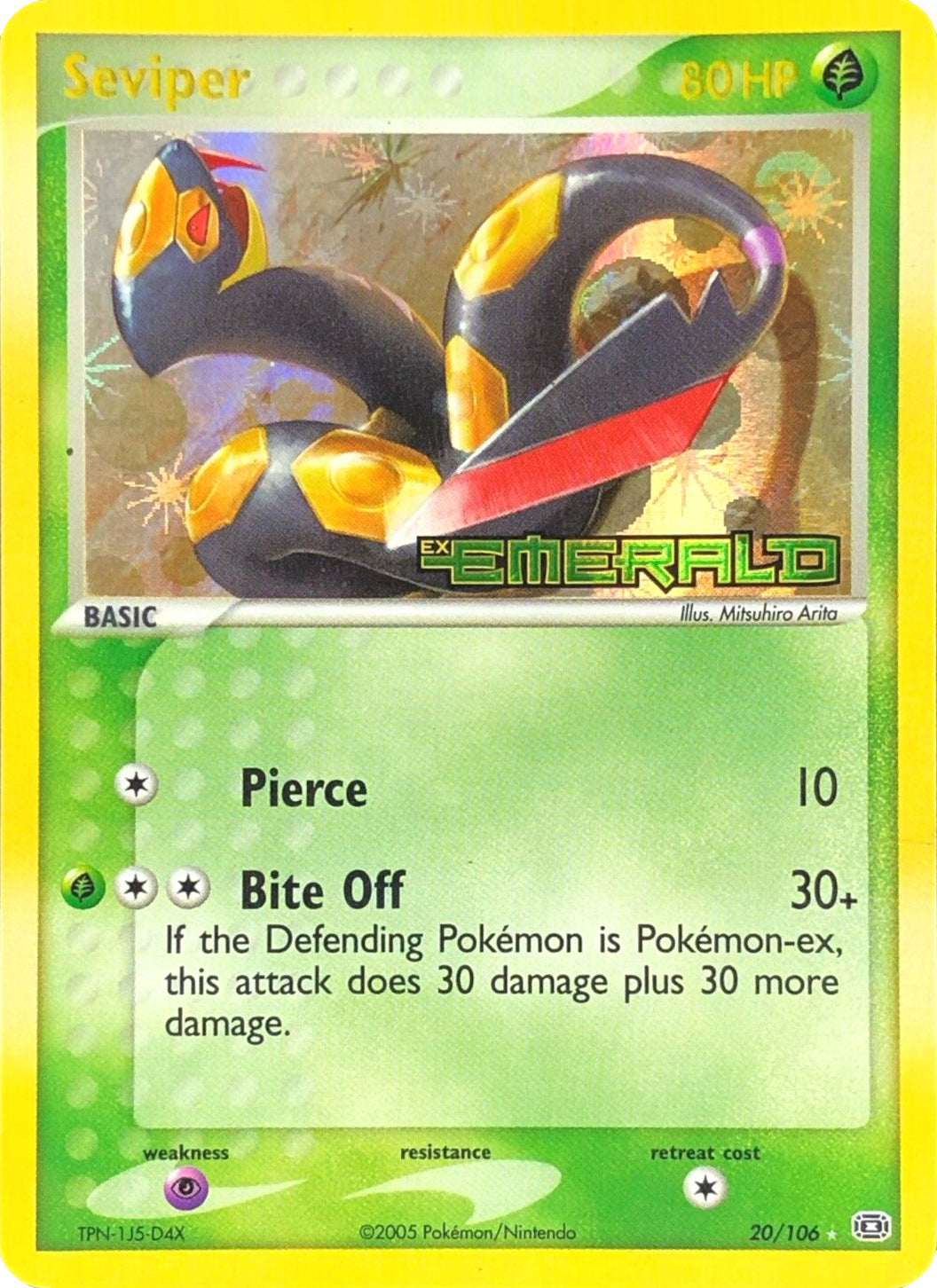 Seviper (20/106) (Stamped) [EX: Emerald] | RetroPlay Games