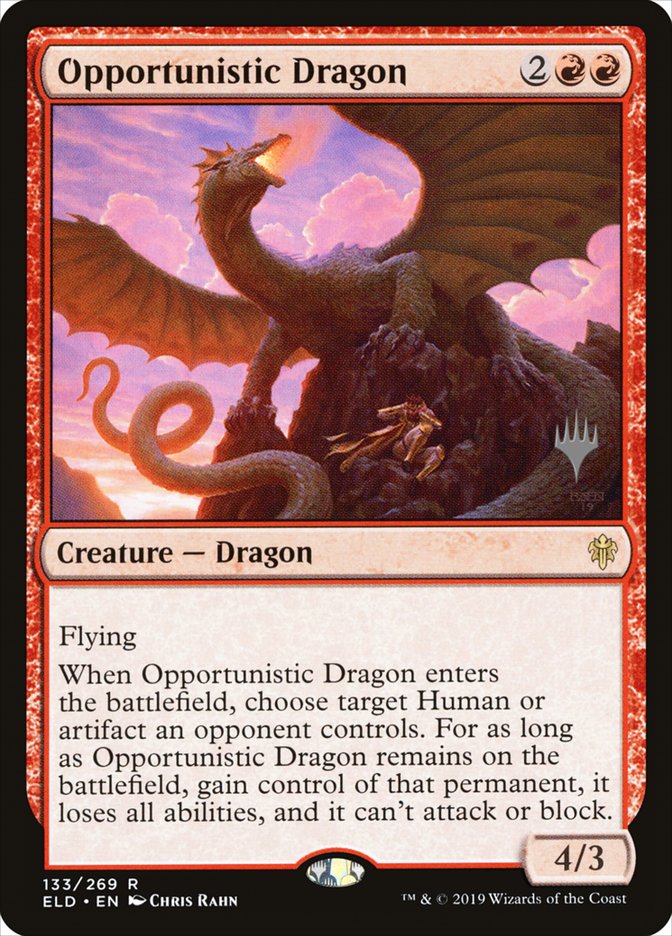 Opportunistic Dragon (Promo Pack) [Throne of Eldraine Promos] | RetroPlay Games