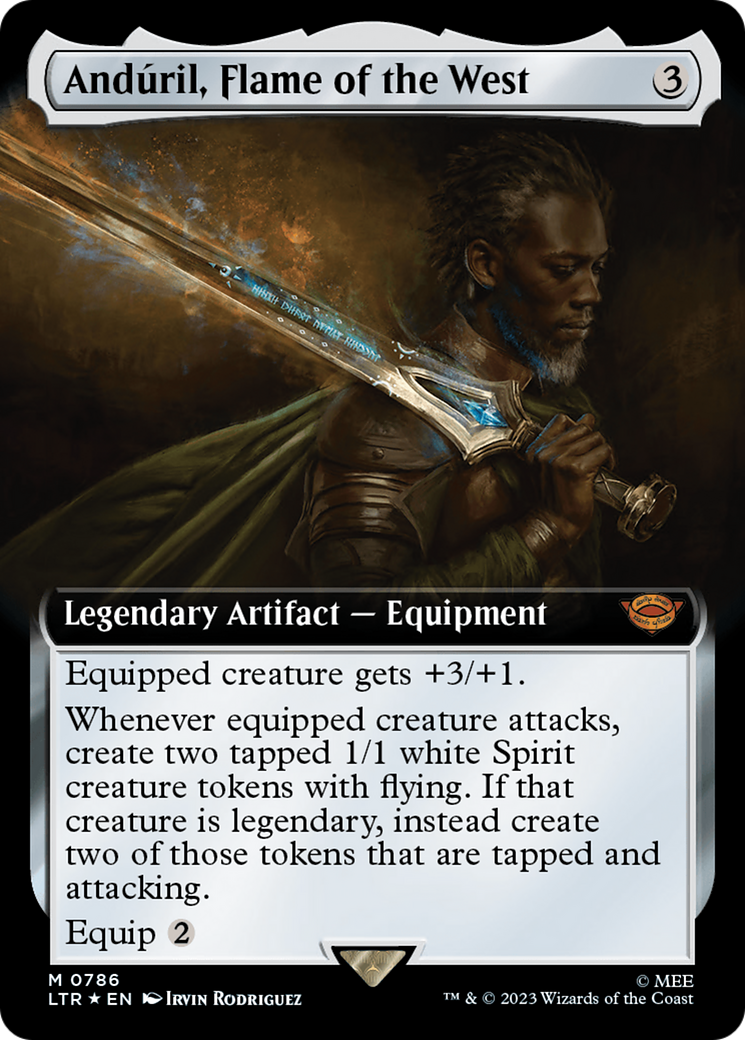 Anduril, Flame of the West (Extended Art) (Surge Foil) [The Lord of the Rings: Tales of Middle-Earth] | RetroPlay Games