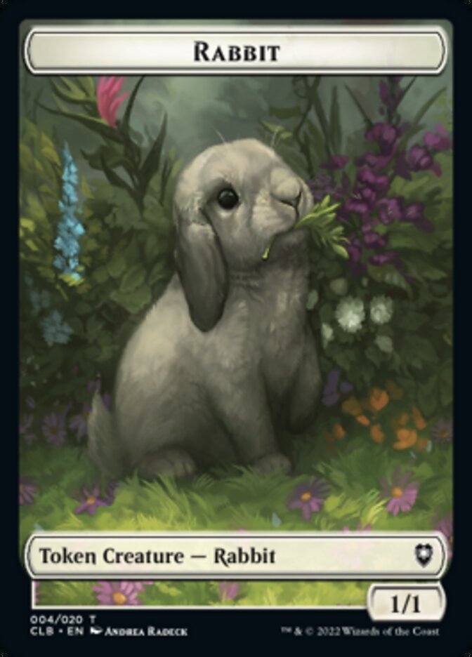 Treasure // Rabbit Double-sided Token [Commander Legends: Battle for Baldur's Gate Tokens] | RetroPlay Games