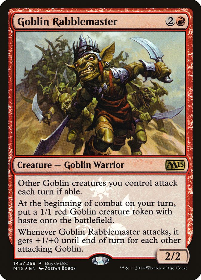 Goblin Rabblemaster (Buy-A-Box) [Magic 2015 Promos] | RetroPlay Games