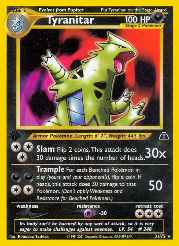 Tyranitar (31/75) [Neo Discovery 1st Edition] | RetroPlay Games