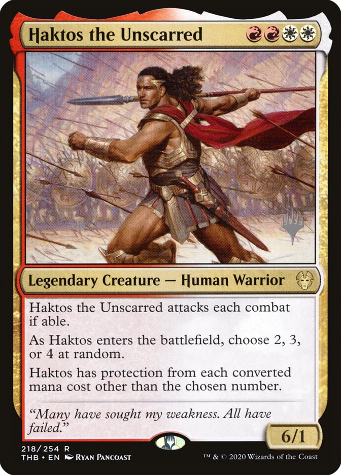 Haktos the Unscarred (Promo Pack) [Theros Beyond Death Promos] | RetroPlay Games