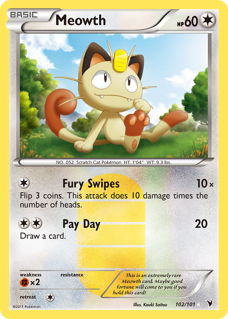 Meowth (102/101) [Black & White: Noble Victories] | RetroPlay Games