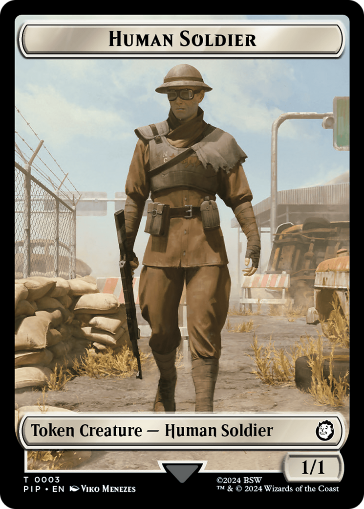 Soldier (004) // Human Soldier Double-Sided Token [Fallout Tokens] | RetroPlay Games