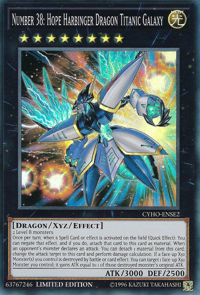 Number 38: Hope Harbinger Dragon Titanic Galaxy [CYHO-ENSE2] Super Rare | RetroPlay Games