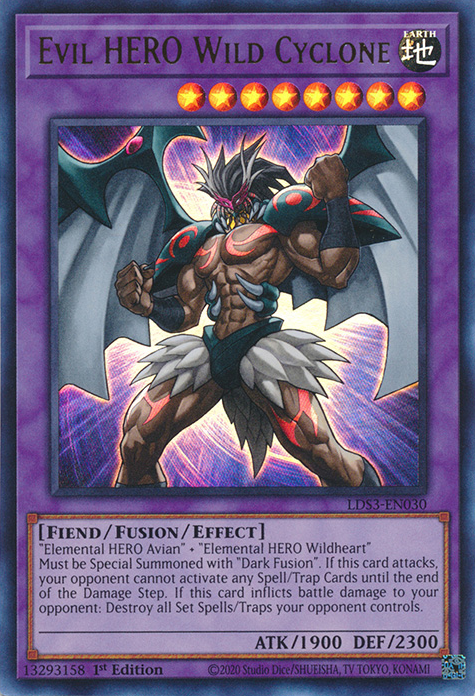 Evil HERO Wild Cyclone [LDS3-EN030] Ultra Rare | RetroPlay Games