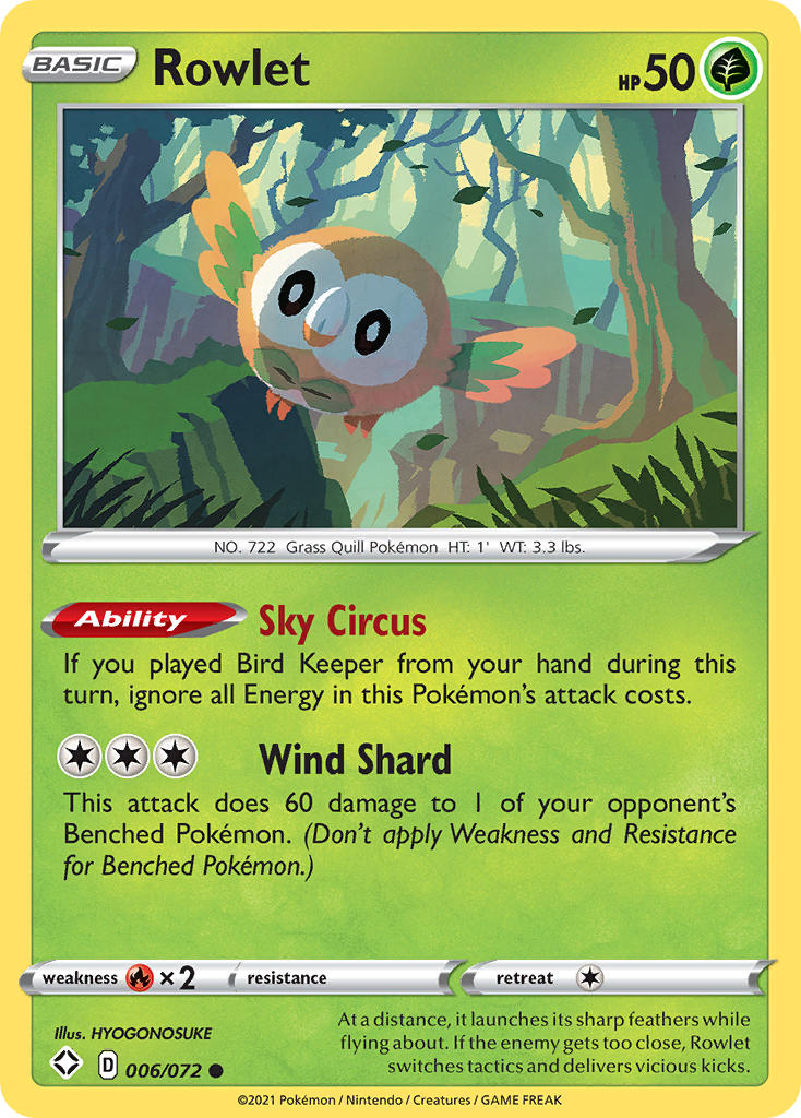 Rowlet (006/072) [Sword & Shield: Shining Fates] | RetroPlay Games