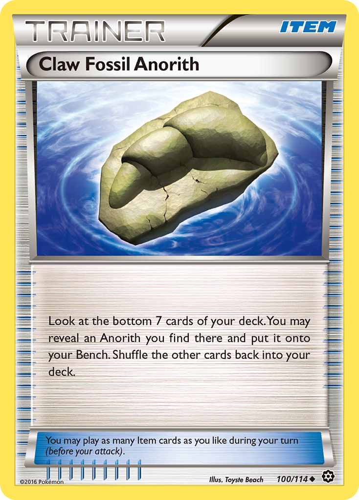 Claw Fossil Anorith (100/114) [XY: Steam Siege] | RetroPlay Games