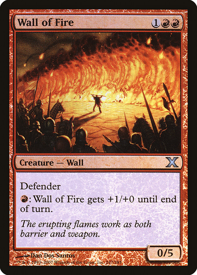 Wall of Fire (Premium Foil) [Tenth Edition] | RetroPlay Games