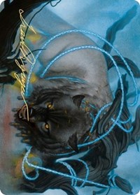 Bind the Monster Art Card (Gold-Stamped Signature) [Kaldheim: Art Series] | RetroPlay Games