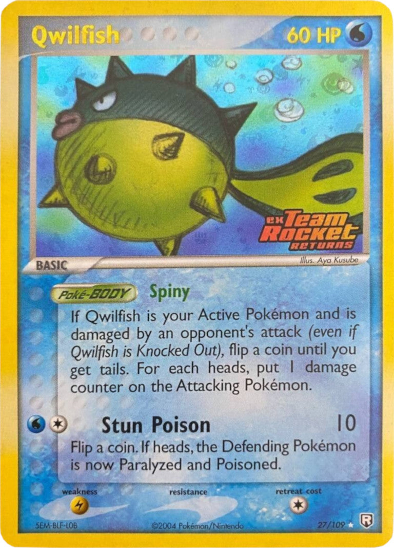 Qwilfish (27/109) (Stamped) [EX: Team Rocket Returns] | RetroPlay Games