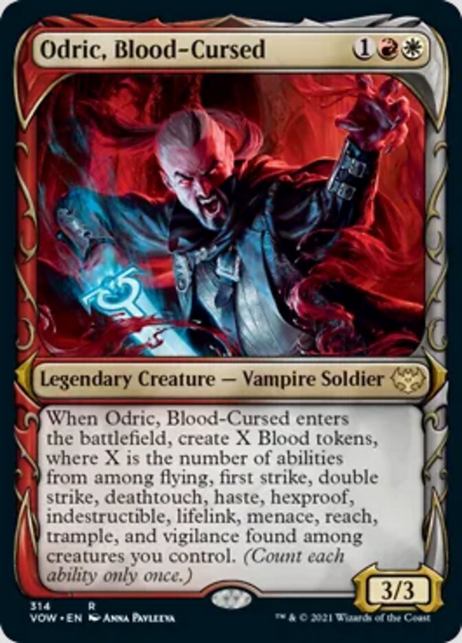 Odric, Blood-Cursed (Showcase Fang Frame) [Innistrad: Crimson Vow] | RetroPlay Games