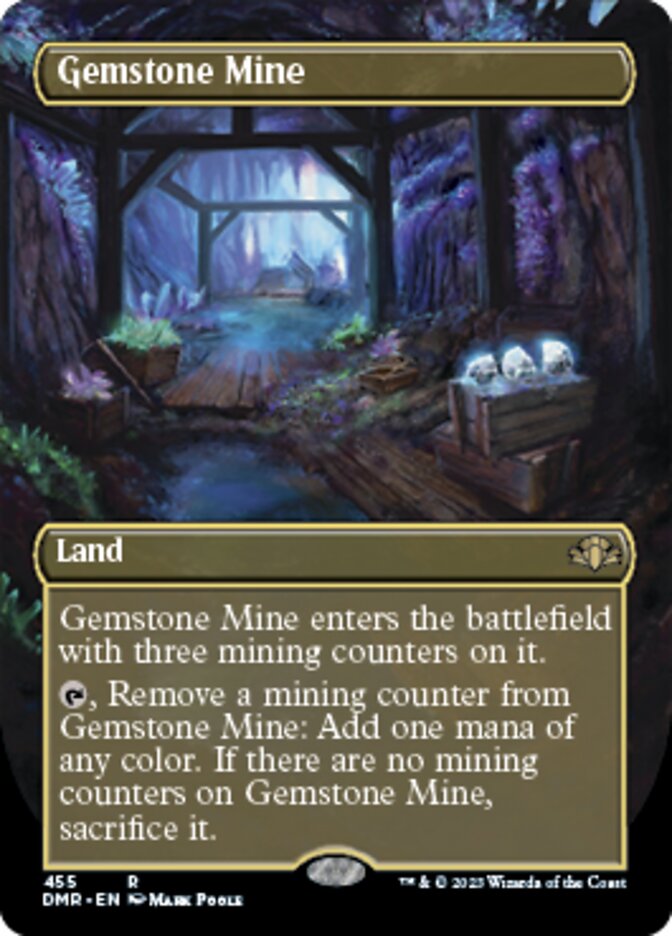 Gemstone Mine (Borderless Alternate Art) [Dominaria Remastered] | RetroPlay Games