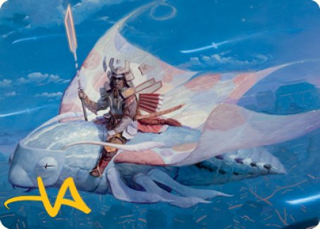 Sky-Blessed Samurai Art Card (Gold-Stamped Signature) [Kamigawa: Neon Dynasty Art Series] | RetroPlay Games