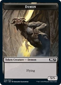 Demon // Zombie Double-sided Token [Core Set 2021 Tokens] | RetroPlay Games