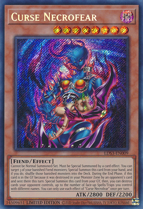 Curse Necrofear [LDS3-EN009] Secret Rare | RetroPlay Games