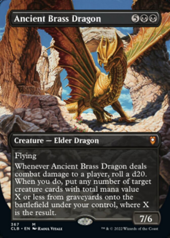 Ancient Brass Dragon (Borderless Alternate Art) [Commander Legends: Battle for Baldur's Gate] | RetroPlay Games