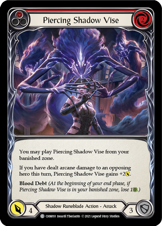 Piercing Shadow Vise (Red) [CHN010] (Monarch Chane Blitz Deck) | RetroPlay Games