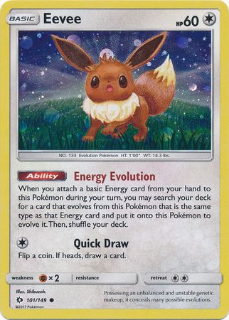 Eevee (101/149) (Cosmos Holo) [Sun & Moon: Base Set] | RetroPlay Games