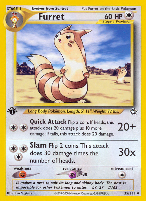 Furret (35/111) [Neo Genesis 1st Edition] | RetroPlay Games