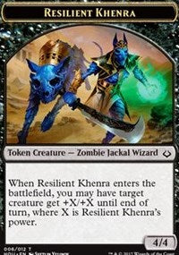 Resilient Khenra // Zombie Double-sided Token [Hour of Devastation Tokens] | RetroPlay Games