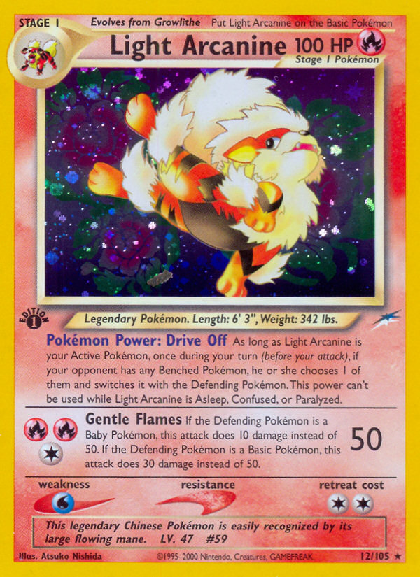 Light Arcanine (12/105) [Neo Destiny 1st Edition] | RetroPlay Games