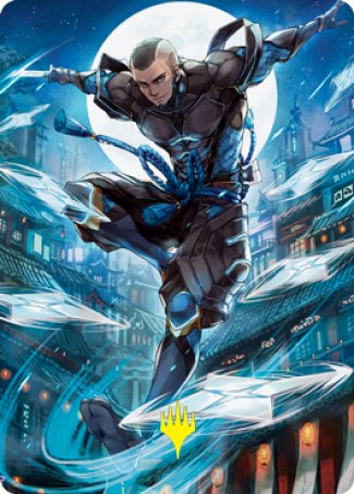 Kaito Shizuki 1 Art Card (Gold-Stamped Signature) [Kamigawa: Neon Dynasty Art Series] | RetroPlay Games