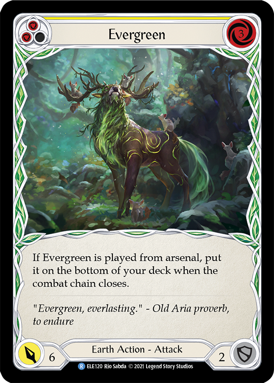 Evergreen (Yellow) [ELE120] (Tales of Aria)  1st Edition Rainbow Foil | RetroPlay Games