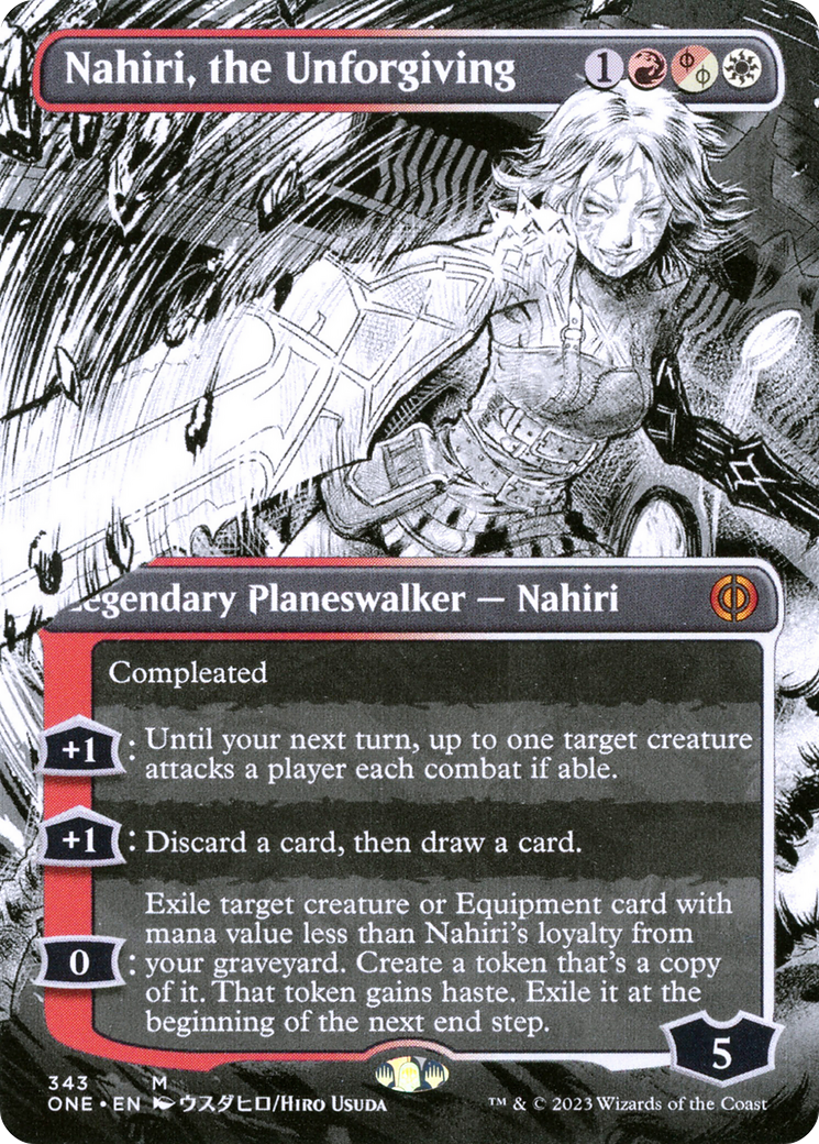 Nahiri, the Unforgiving (Borderless Manga) [Phyrexia: All Will Be One] | RetroPlay Games