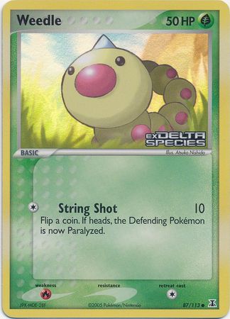 Weedle (87/113) (Stamped) [EX: Delta Species] | RetroPlay Games