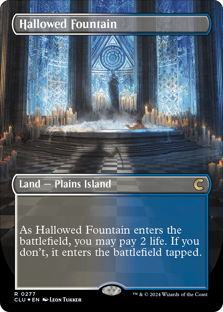 Hallowed Fountain (Borderless) [Ravnica: Clue Edition] | RetroPlay Games