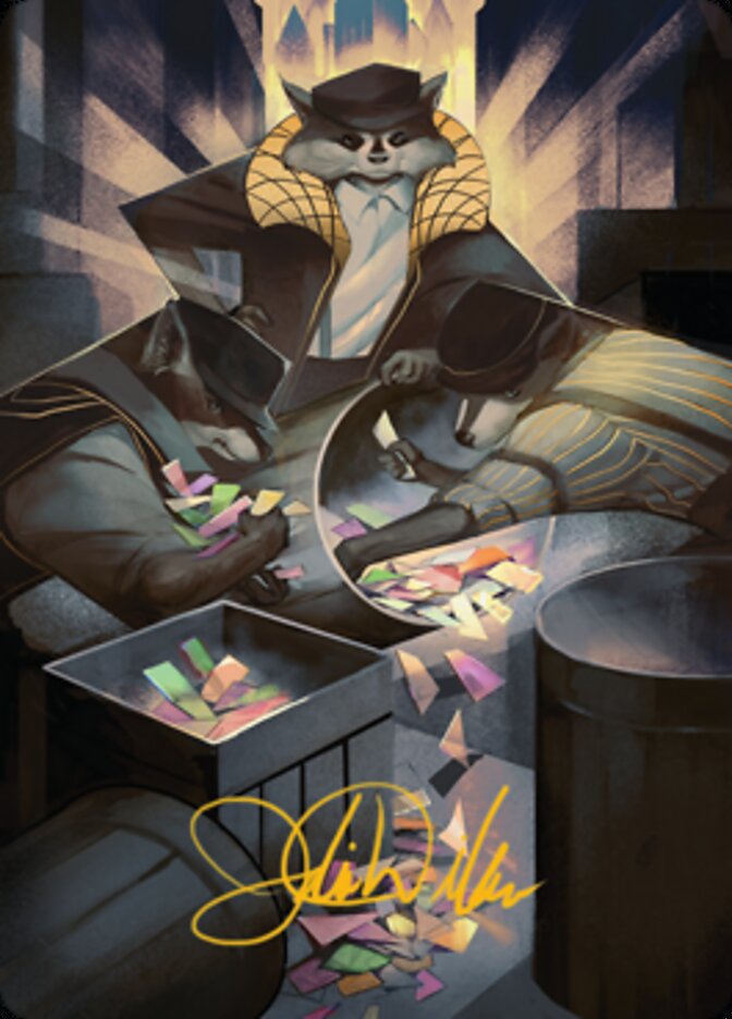 Masked Bandits Art Card (Gold-Stamped Signature) [Streets of New Capenna Art Series] | RetroPlay Games