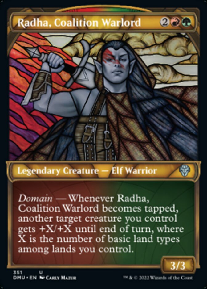 Radha, Coalition Warlord (Showcase Textured) [Dominaria United] | RetroPlay Games