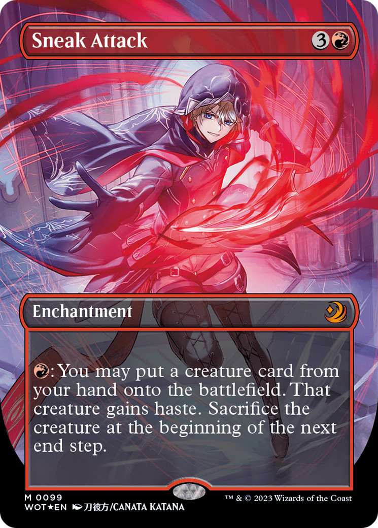 Sneak Attack (Anime Borderless) (Confetti Foil) [Wilds of Eldraine: Enchanting Tales] | RetroPlay Games