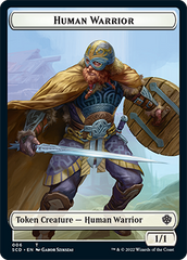 Saproling // Human Warrior Double-Sided Token [Starter Commander Decks] | RetroPlay Games