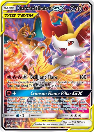 Charizard & Braixen GX (SM230) (Jumbo Card) [Sun & Moon: Black Star Promos] | RetroPlay Games