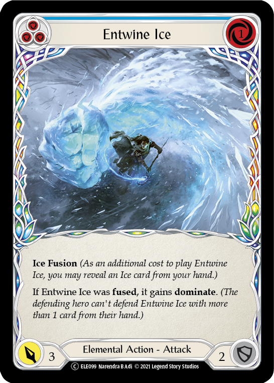 Entwine Ice (Blue) [U-ELE099] (Tales of Aria Unlimited)  Unlimited Rainbow Foil | RetroPlay Games