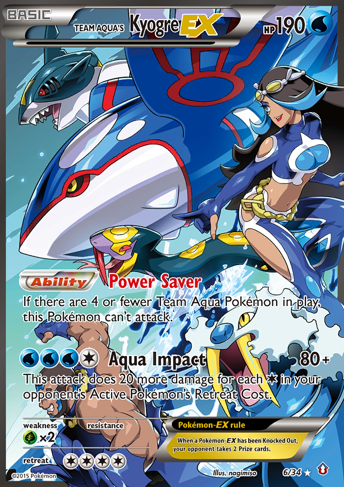 Team Aqua's Kyogre EX (6/34) [XY: Double Crisis] | RetroPlay Games