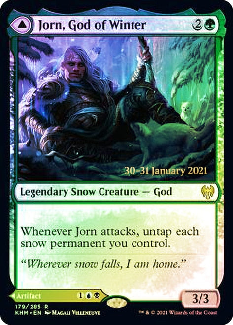 Jorn, God of Winter // Kaldring, the Rimestaff   [Kaldheim Prerelease Promos] | RetroPlay Games