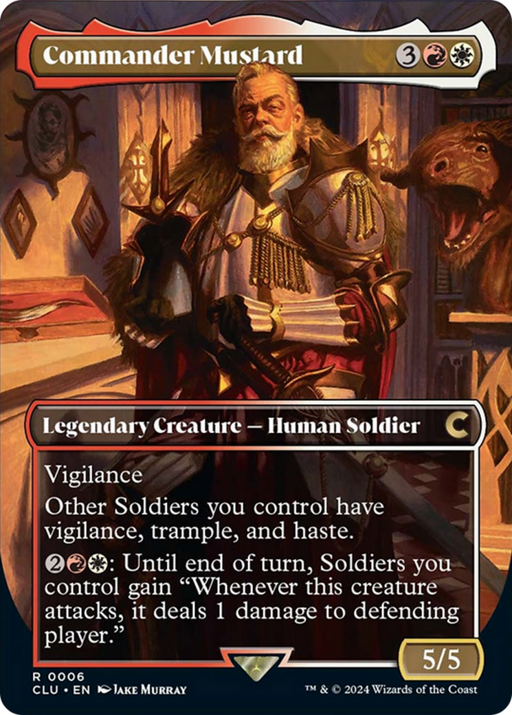 Commander Mustard (Borderless) [Ravnica: Clue Edition] | RetroPlay Games