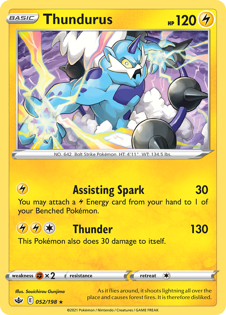 Thundurus (052/198) (Theme Deck Exclusive) [Sword & Shield: Chilling Reign] | RetroPlay Games