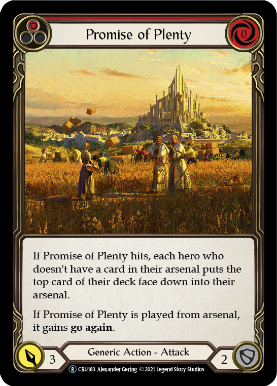 Promise of Plenty (Red) [U-CRU183] (Crucible of War Unlimited)  Unlimited Normal | RetroPlay Games