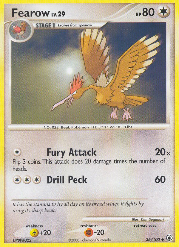 Fearow (36/100) [Diamond & Pearl: Majestic Dawn] | RetroPlay Games