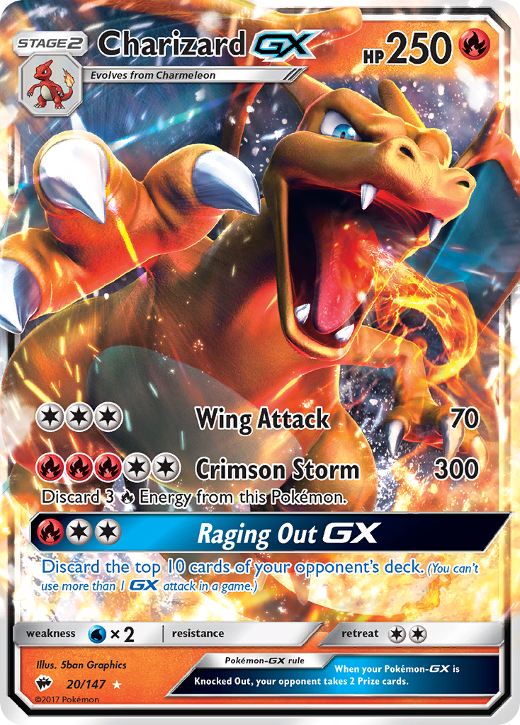 Charizard GX (20/147) [Sun & Moon: Burning Shadows] | RetroPlay Games