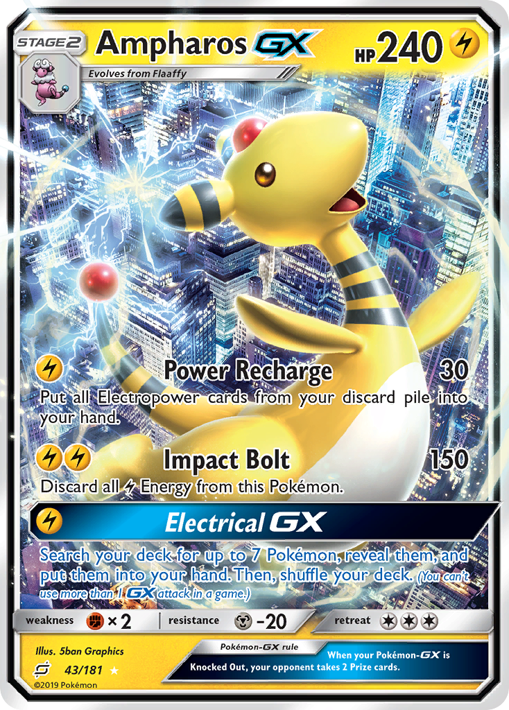 Ampharos GX (43/181) [Sun & Moon: Team Up] | RetroPlay Games