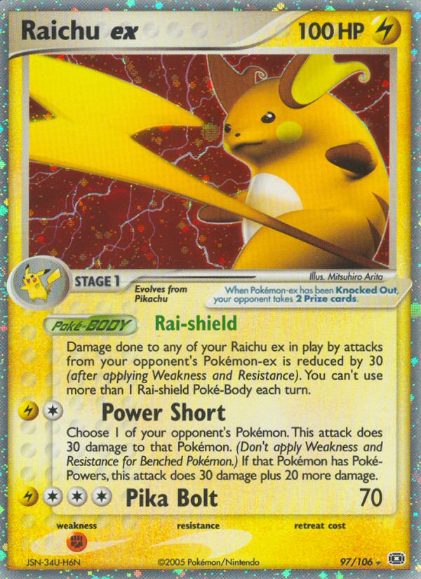 Raichu ex (97/106) [EX: Emerald] | RetroPlay Games