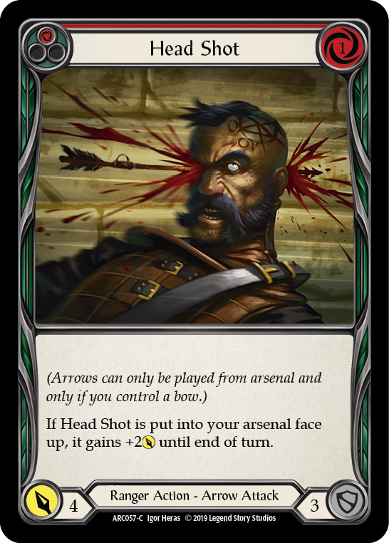 Head Shot (Red) [ARC057-C] (Arcane Rising)  1st Edition Rainbow Foil | RetroPlay Games