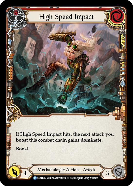 High Speed Impact (Red) [CRU106] (Crucible of War)  1st Edition Rainbow Foil | RetroPlay Games