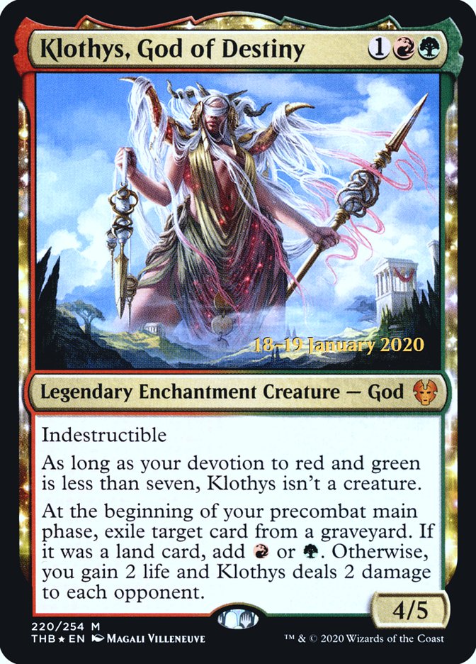 Klothys, God of Destiny [Theros Beyond Death Prerelease Promos] | RetroPlay Games